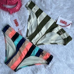 Solid & Striped Bikini Bottoms